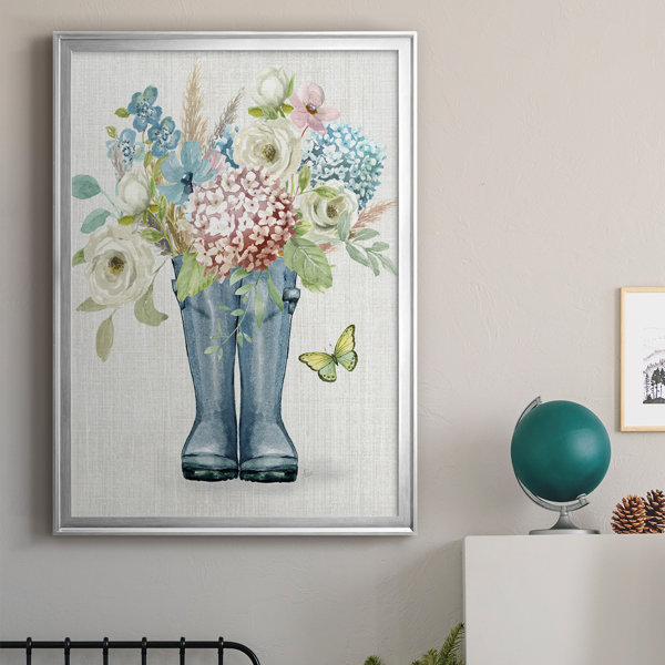WexfordHome Garden Boots Framed On Paper Print Wayfair